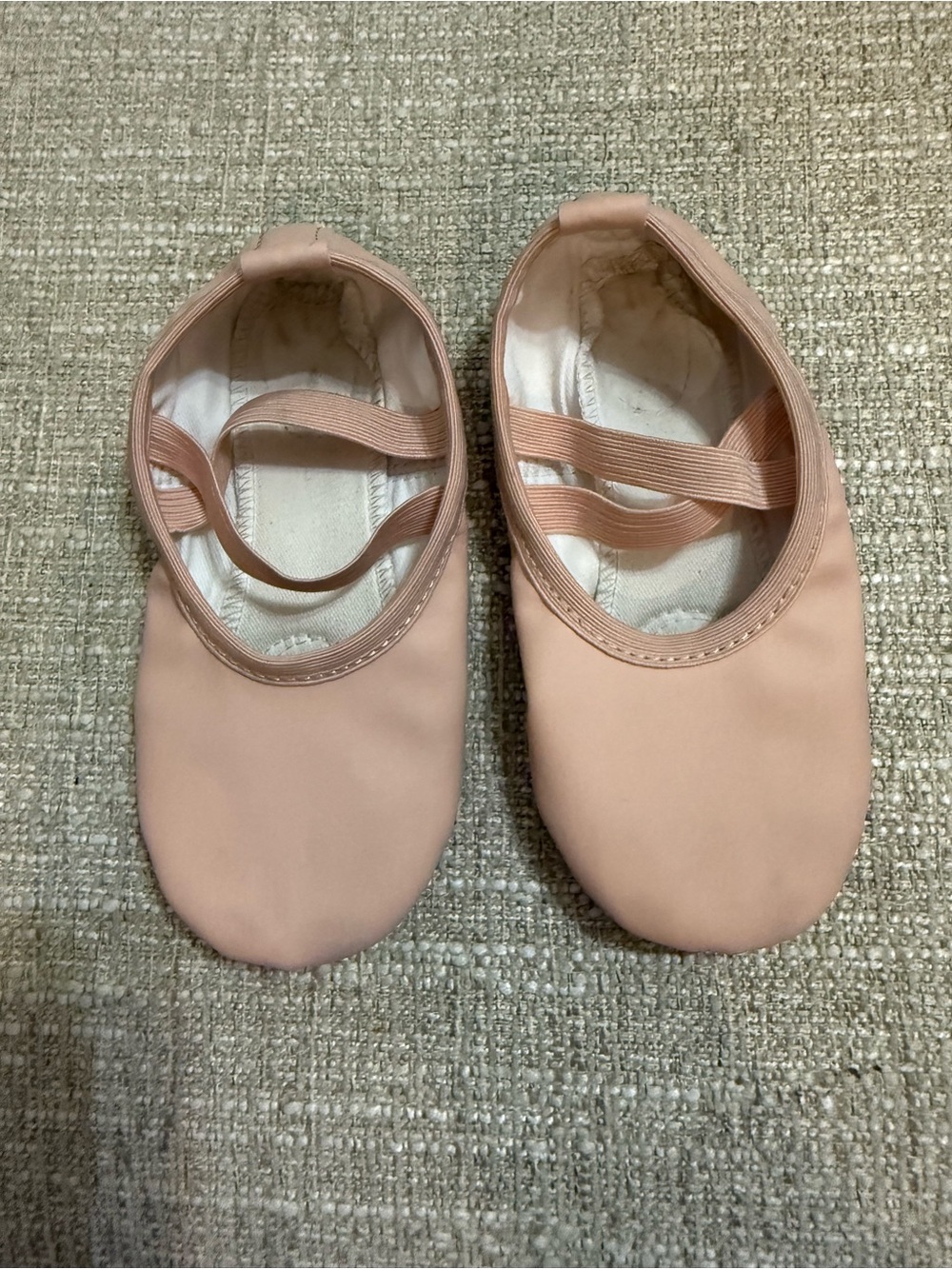 Children's Pink Stretch Ballet Shoes with Elastic Strap